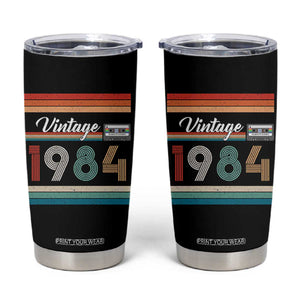 1984 Retro Birthday Tumbler Cup Vintage 42th Birthday Gift Classic 90s Style TS10 Black Print Your Wear