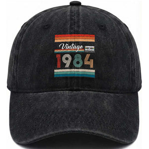 1984 Retro Birthday Washed Cotton Baseball Cap Vintage 42th Birthday Gift Classic 90s Style