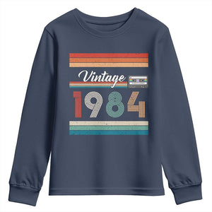 1984 Retro Birthday Youth Sweatshirt Vintage 42th Birthday Gift Classic 90s Style TS10 Navy Print Your Wear