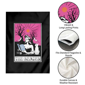The Reader Tarot Garden Flag Witch Reading Book Club Occult Cat Mom TS10 Print Your Wear