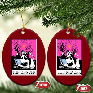 The Reader Tarot Ceramic Ornament Witch Reading Book Club Occult Cat Mom TS10 Print Your Wear