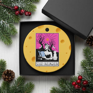 The Reader Tarot Ceramic Ornament Witch Reading Book Club Occult Cat Mom TS10 1pc Yellow Cheese Print Your Wear