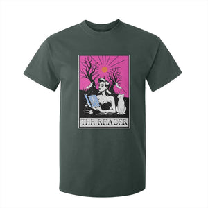 The Reader Tarot T Shirt For Kid Witch Reading Book Club Occult Cat Mom TS10 Dark Forest Green Print Your Wear