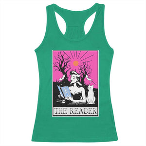 The Reader Tarot Racerback Tank Top Witch Reading Book Club Occult Cat Mom TS10 Irish Green Print Your Wear