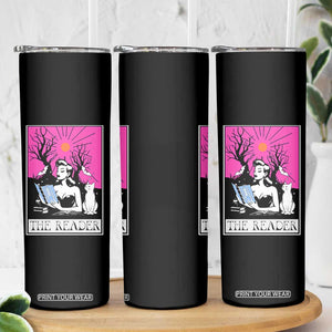 The Reader Tarot Skinny Tumbler Witch Reading Book Club Occult Cat Mom TS10 Print Your Wear