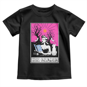 The Reader Tarot Toddler T Shirt Witch Reading Book Club Occult Cat Mom TS10 Black Print Your Wear