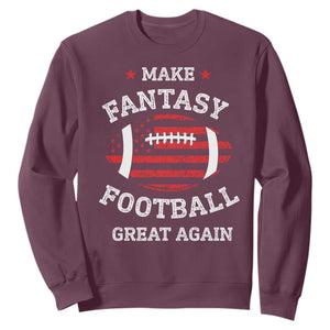 Funny Make Fantasy Football Great Again Sweatshirt TS10 Maroon Print Your Wear