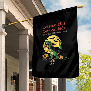 Grammar English Teacher Garden Flag Funny Halloween Dinosaurs Pumpkin Punctuation Saves Lives TS10 Print Your Wear