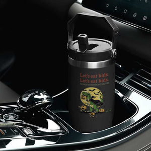 Grammar English Teacher Flip Straw Tumbler Funny Halloween Dinosaurs Pumpkin Punctuation Saves Lives TS10 Print Your Wear