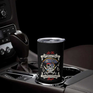 Skull Pirate Let The Pirate Shenanigans Begin Tumbler Cup Halloween Crossbones Freebooter TS10 Print Your Wear