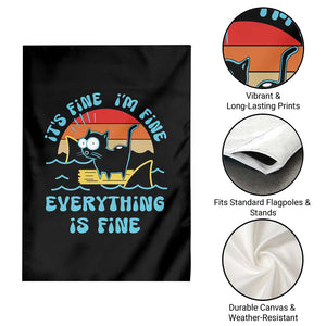 It's Fine I'm Fine Everything Is Fine Funny Cat Garden Flag Christmas Gift TS10 Print Your Wear