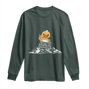Duck Offroad Car Long Sleeve Shirt Funny Off Roading ATV Off Road TS10 Dark Forest Green Print Your Wear