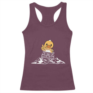 Duck Offroad Car Racerback Tank Top Funny Off Roading ATV Off Road TS10 Maroon Print Your Wear
