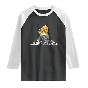 Duck Offroad Car Raglan Shirt Funny Off Roading ATV Off Road TS10 Black White Print Your Wear