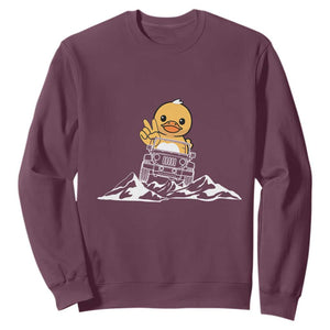 Duck Offroad Car Sweatshirt Funny Off Roading ATV Off Road TS10 Maroon Print Your Wear
