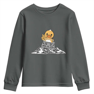 Duck Offroad Car Youth Sweatshirt Funny Off Roading ATV Off Road TS10 Dark Heather Print Your Wear