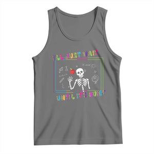 Funny Teacher Tank Top I'll Just Wait Until It's Quiet Leopard Teachers Skeleton TS10 Black Heather Print Your Wear