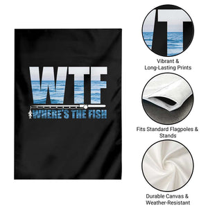 WTF Where's The Fish Garden Flag Funny Fishing Gifts Fathers Day TS10 Print Your Wear