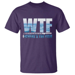 WTF Where's The Fish T Shirt Funny Fishing Gifts Fathers Day TS10 Purple Print Your Wear