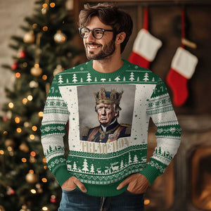Trump Take America Back Ugly Christmas Sweater King Trump Won Get Over It 2024 TS10 Green Print Your Wear