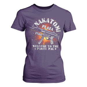 Nakatomi Plaza Christmas Party T Shirt For Women 1988 Welcome To The Party Pal 80'S Die Movie Bruce TS10 Purple Print Your Wear
