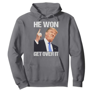 Trump Won 2024 Hoodie Get Over It 45 47th President TS10 Charcoal Print Your Wear