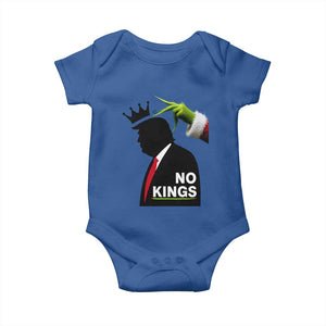 Funny Christmas No Kings in America Baby Onesie TS10 Royal Blue Print Your Wear