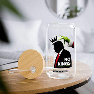 Funny Christmas No Kings in America Glass Can TS10 Print Your Wear