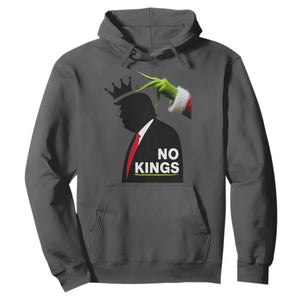 Funny Christmas No Kings in America Hoodie TS10 Dark Heather Print Your Wear