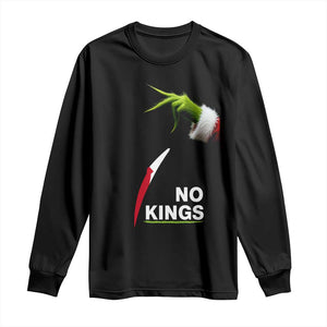 Funny Christmas No Kings in America Long Sleeve Shirt - Print Your Wear