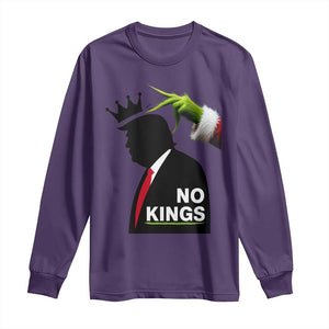 Funny Christmas No Kings in America Long Sleeve Shirt TS10 Purple Print Your Wear