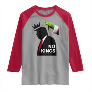 Funny Christmas No Kings in America Raglan Shirt TS10 Sport Gray Red Print Your Wear