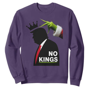 Funny Christmas No Kings in America Sweatshirt TS10 Purple Print Your Wear