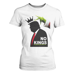 Funny Christmas No Kings in America T Shirt For Women TS10 White Print Your Wear
