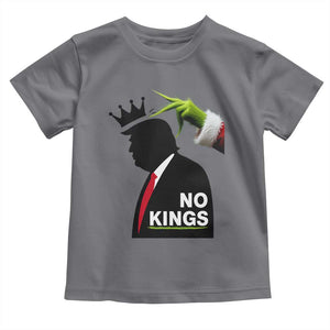 Funny Christmas No Kings in America Toddler T Shirt TS10 Charcoal Print Your Wear