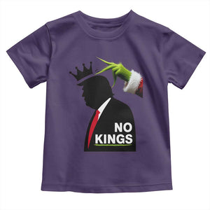 Funny Christmas No Kings in America Toddler T Shirt TS10 Purple Print Your Wear