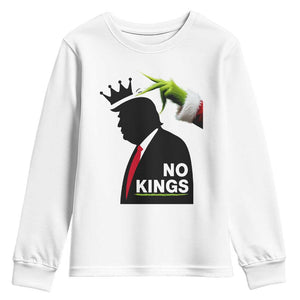 Funny Christmas No Kings in America Youth Sweatshirt TS10 White Print Your Wear