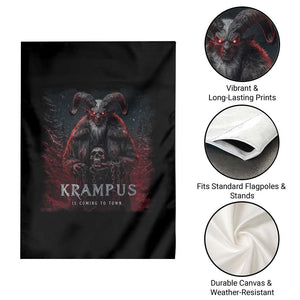 Krampus Is Coming To Town Garden Flag Gothic Dark Xmas Gift Horror Holiday TS10 Print Your Wear