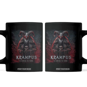 Krampus Is Coming To Town Coffee Mug Gothic Dark Xmas Gift Horror Holiday TS10 Black Print Your Wear