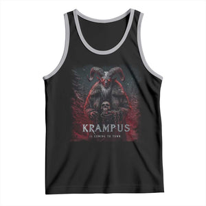 Krampus Is Coming To Town Tank Top Gothic Dark Xmas Gift Horror Holiday TS10 Black Athletic Heather Print Your Wear