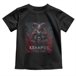 Krampus Is Coming To Town Toddler T Shirt Gothic Dark Xmas Gift Horror Holiday TS10 Black Print Your Wear