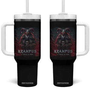 Krampus Is Coming To Town Tumbler With Handle Gothic Dark Xmas Gift Horror Holiday TS10 One Size: 40 oz Black Print Your Wear