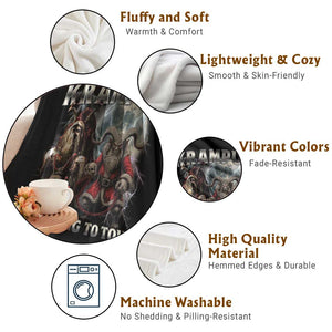 Krampus Is Coming To Town Throw Blanket Vintage Gothic Dark Xmas Gift Horror Holiday TS10 Print Your Wear