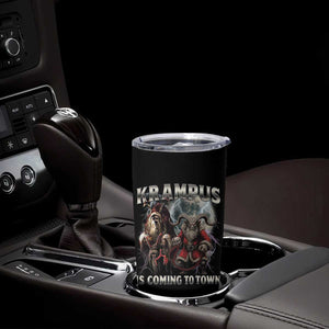 Krampus Is Coming To Town Tumbler Cup Vintage Gothic Dark Xmas Gift Horror Holiday TS10 Print Your Wear