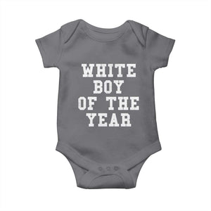 White Boy Of The Year Baby Onesie - Funny Gift For Him Humor Baby Bodysuit TS10 Charcoal Print Your Wear