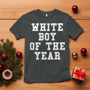 White Boy Of The Year T Shirt Funny Gift For Him TS10 Dark Heather Print Your Wear