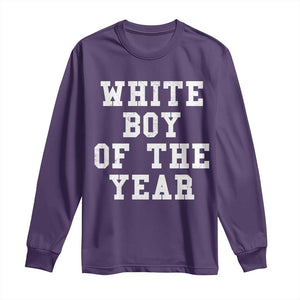 White Boy Of The Year Long Sleeve Shirt Funny Gift For Him TS10 Purple Print Your Wear