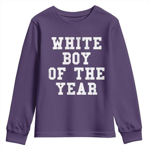 White Boy Of The Year Youth Sweatshirt Funny Gift For Him TS10 Purple Print Your Wear