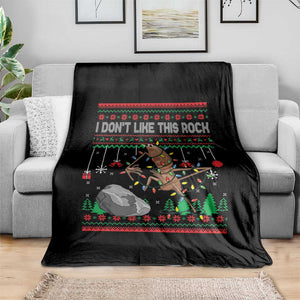 Christmas Marcus The Worm Meme Throw Blanket I Dont Like This Rock Brainrot Funny Ugly Xmas TS10 Print Your Wear