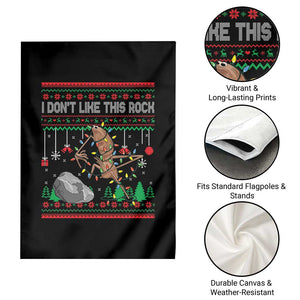 Christmas Marcus The Worm Meme Garden Flag I Dont Like This Rock Brainrot Funny Ugly Xmas TS10 Print Your Wear